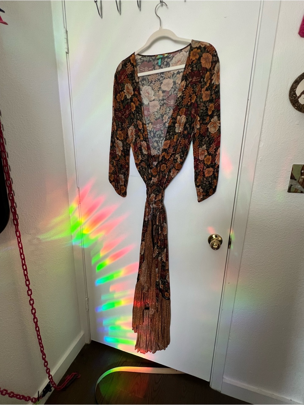 FARM Rio Floral Wrap Maxi Dress in Rust Floral - Picture 4 of 5